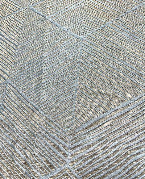 Жаккард геометрия гр.голубой\золото