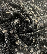 Пайетки на бархате черный\черный с каплей